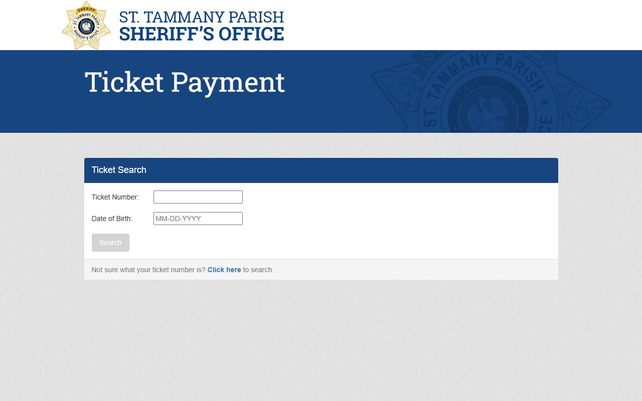 St. Tammany Parish traffic court records ticket payment portal