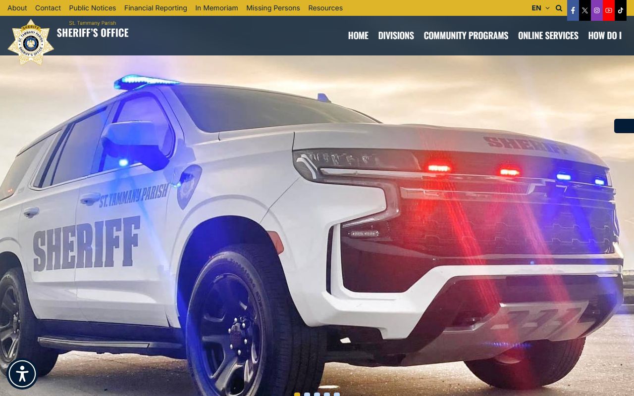St. Tammany Parish Sheriff's Office records and inmate homepage